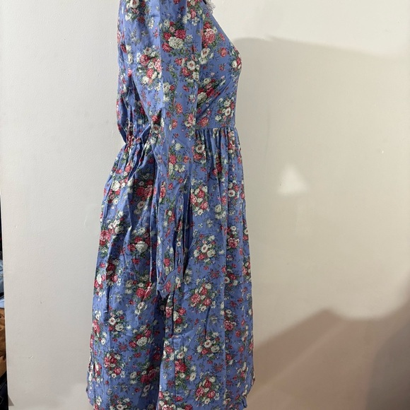 Vtg Rare Editions NWT Floral Prairie Dress Cottagecore Girls SZ 16 USA Blue Pink - Picture 9 of 16